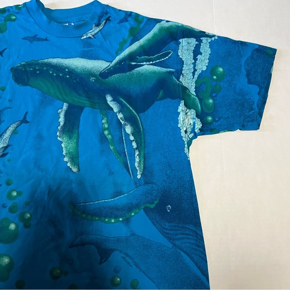 Vintage single stitch AOP underwear whale dolphin print size large 1992 Hanes - Picture 5 of 12